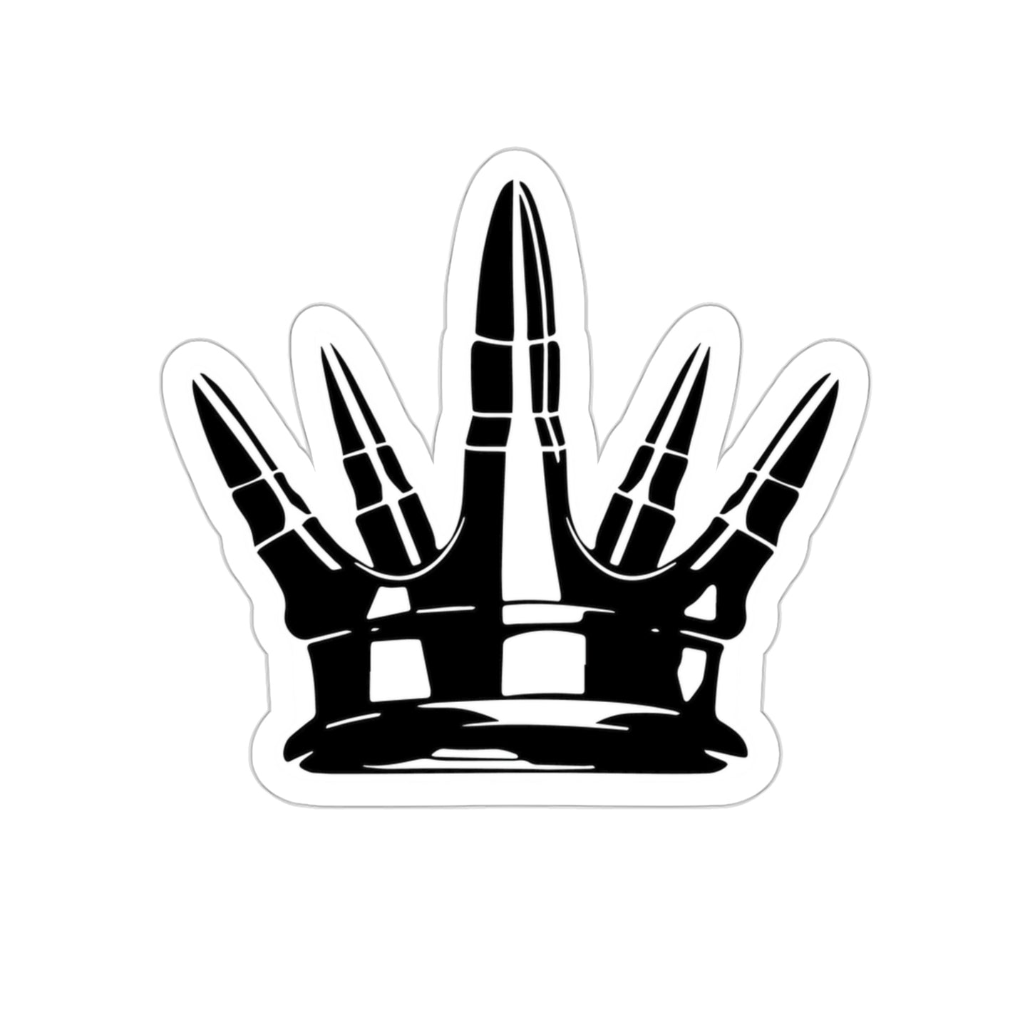 Kiss-Cut Crown Sticker - White