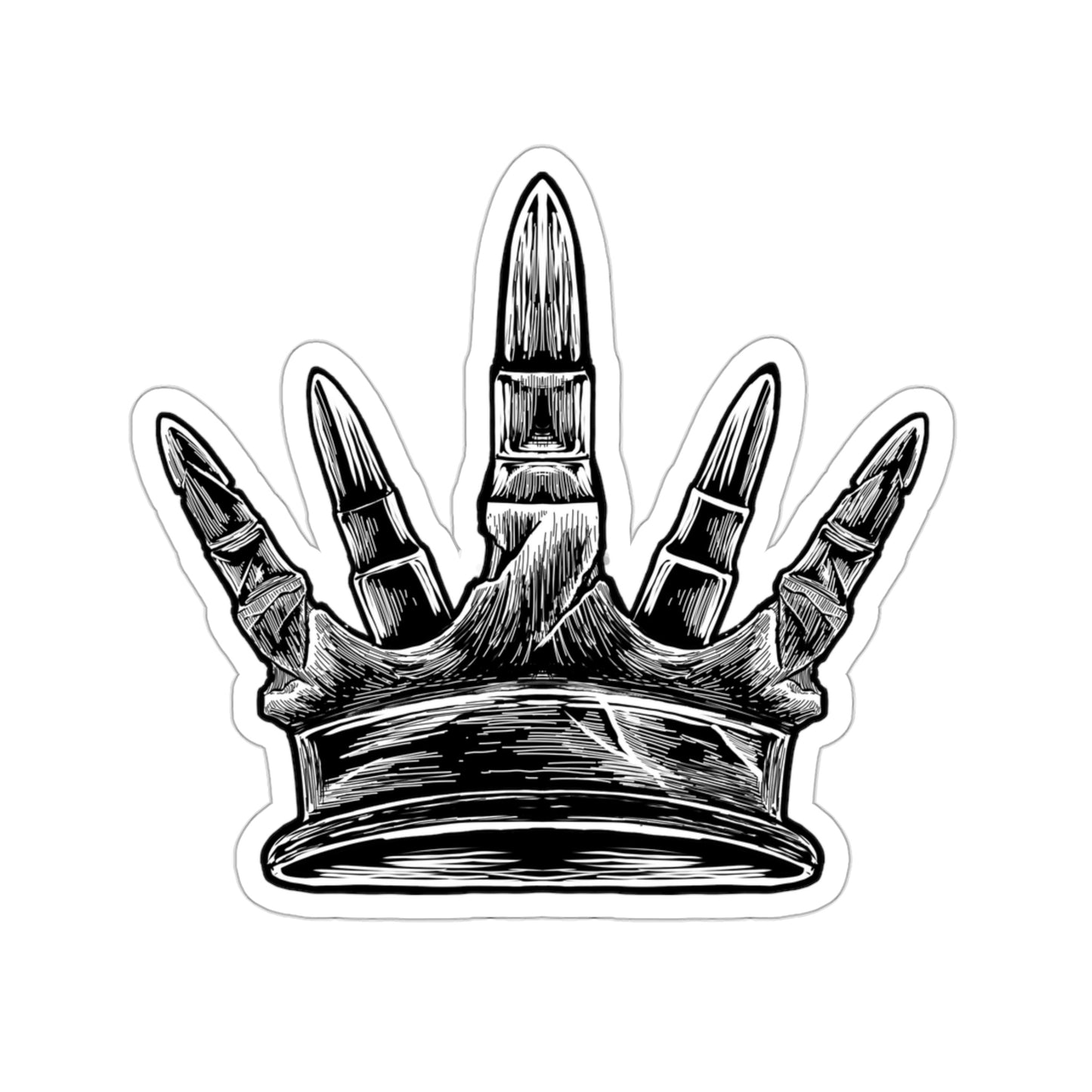 Kiss-Cut Metal GUNNY Crown Sticker