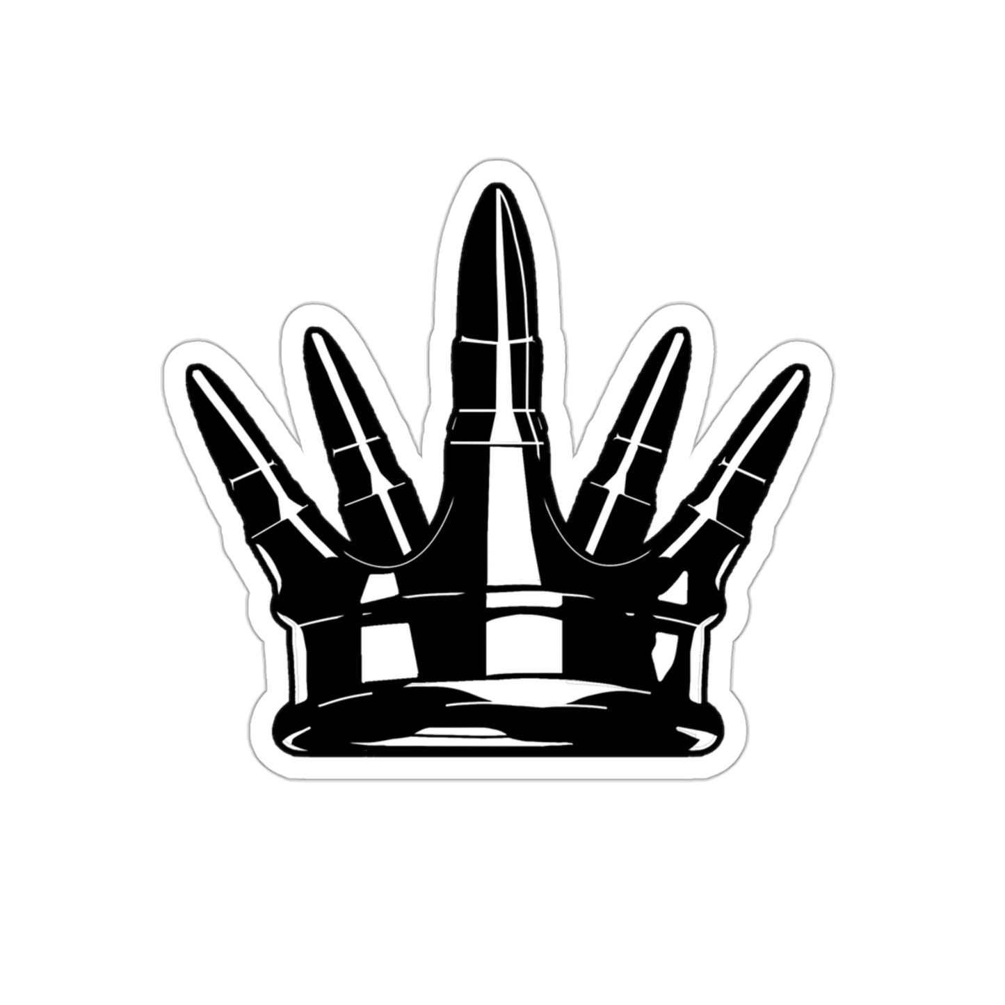 Kiss-Cut Crown Sticker - Black