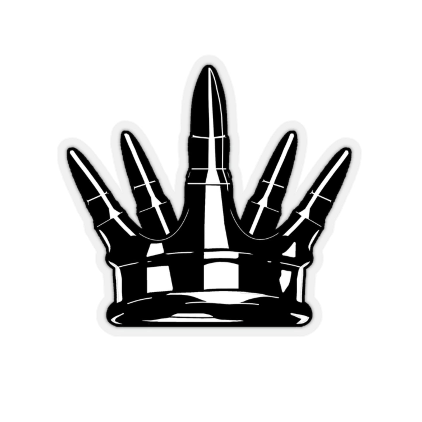 Kiss-Cut Crown Sticker - Black