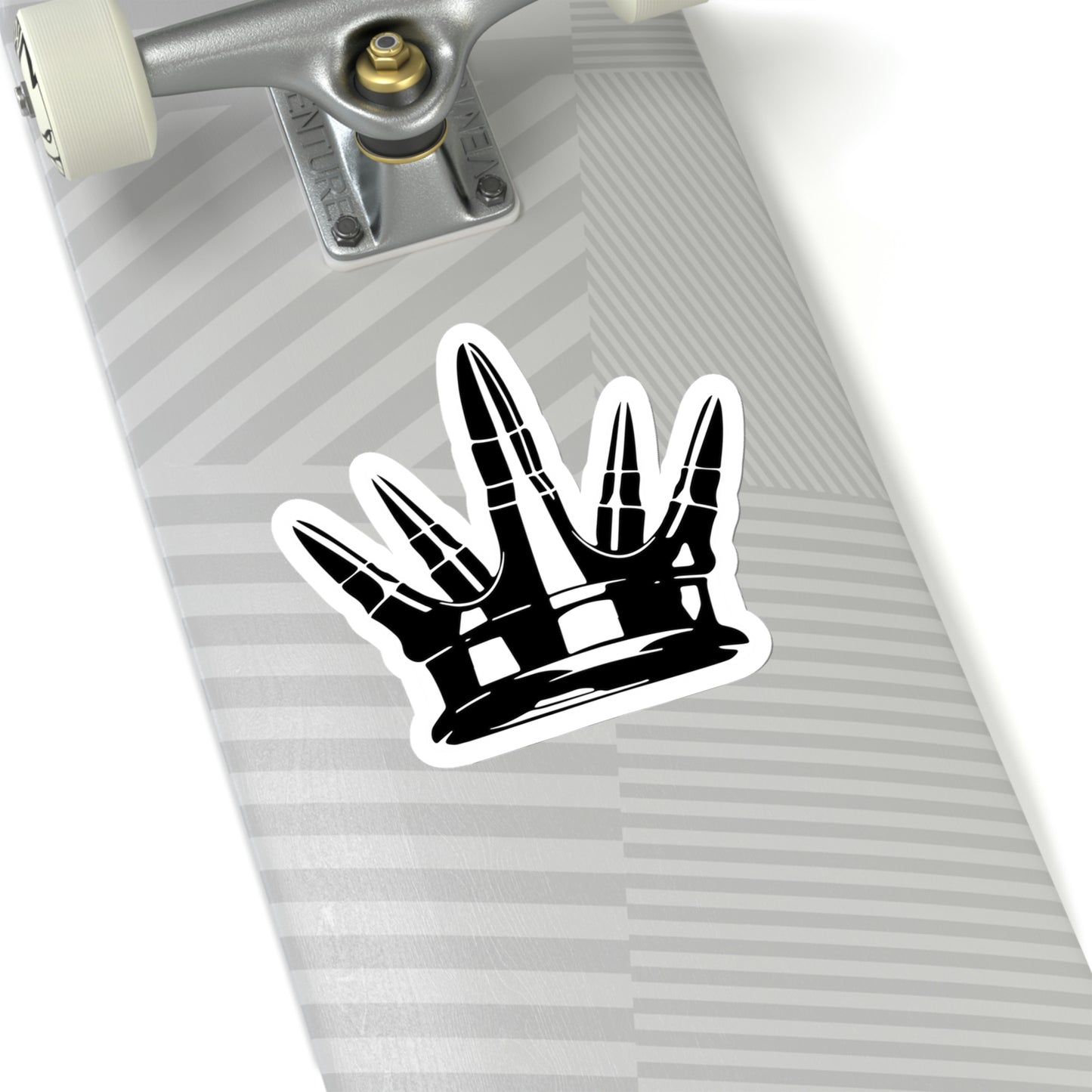 Kiss-Cut Crown Sticker - White