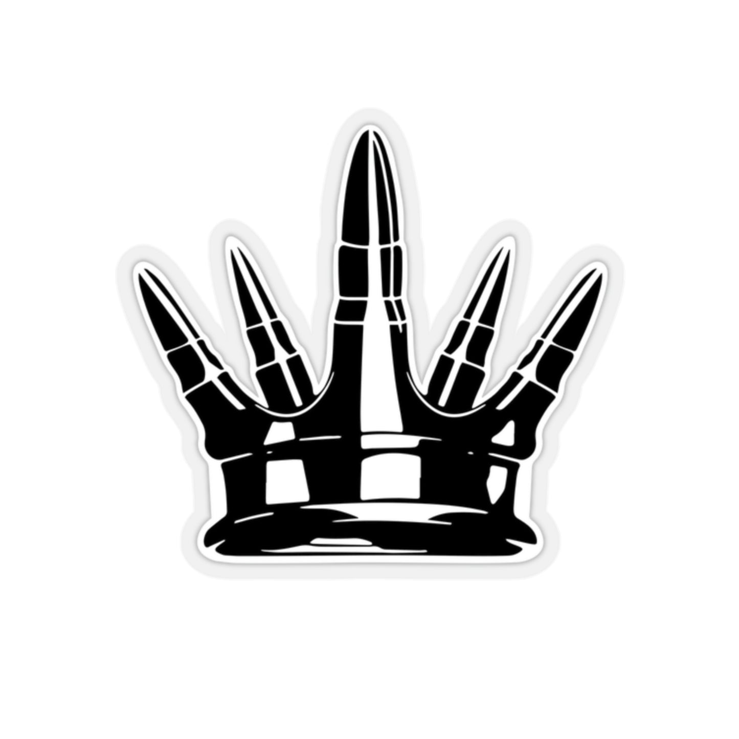 Kiss-Cut Crown Sticker - White