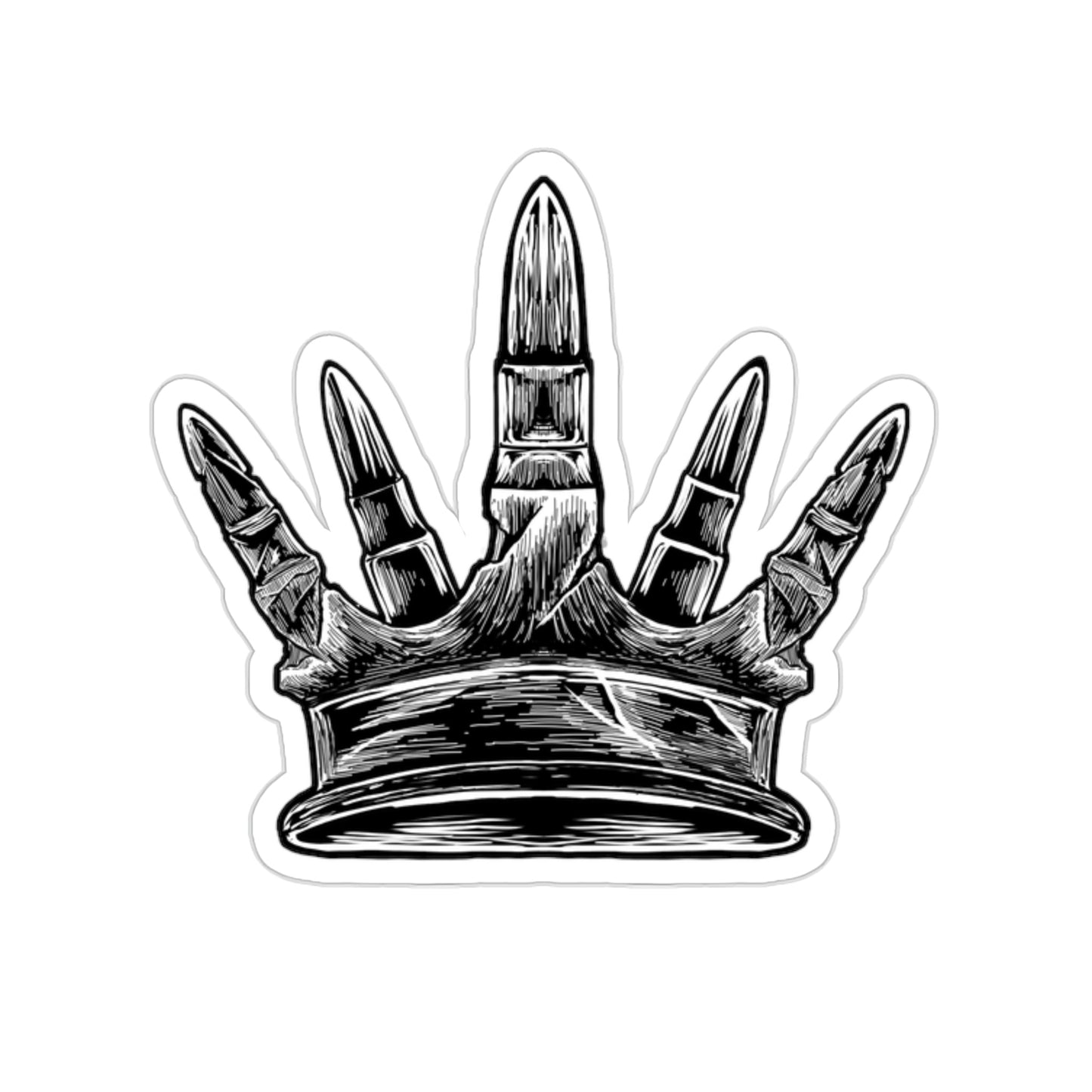 Kiss-Cut Metal GUNNY Crown Sticker