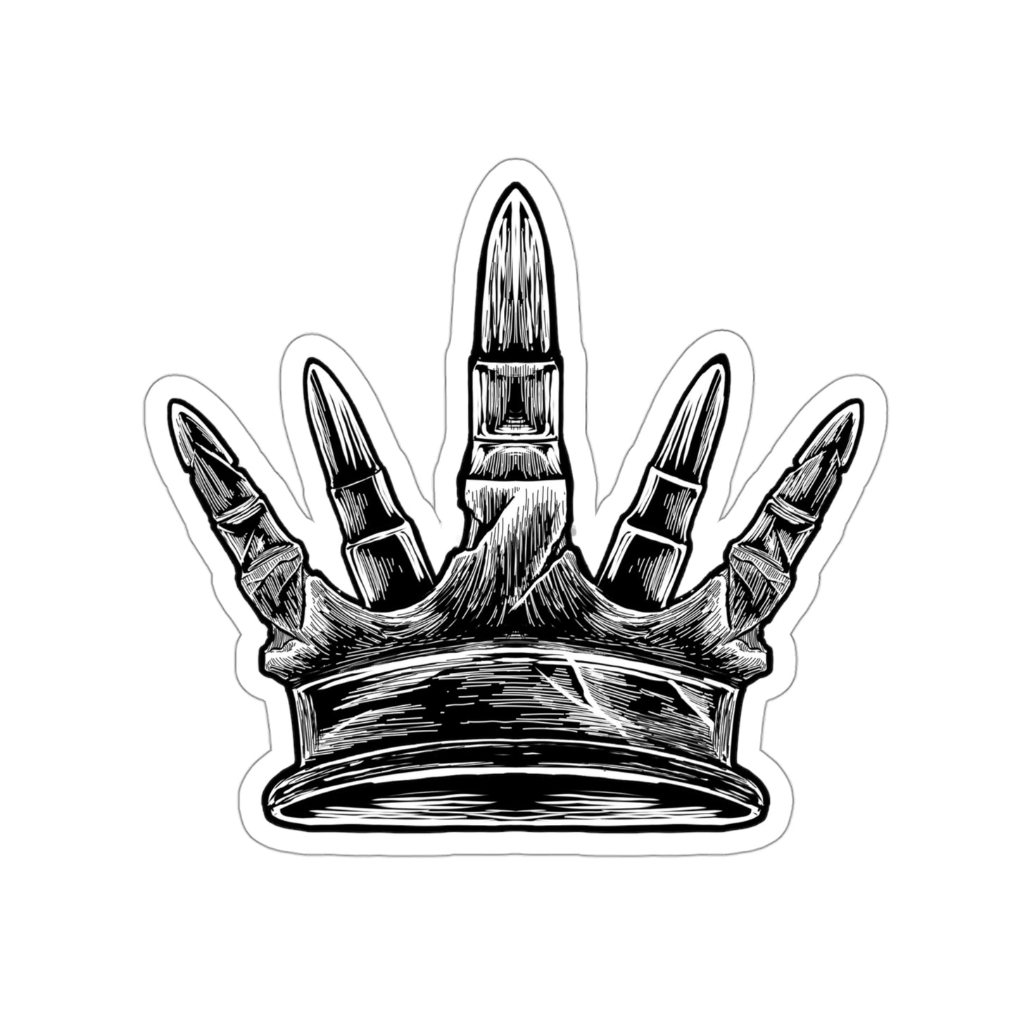 Kiss-Cut Metal GUNNY Crown Sticker