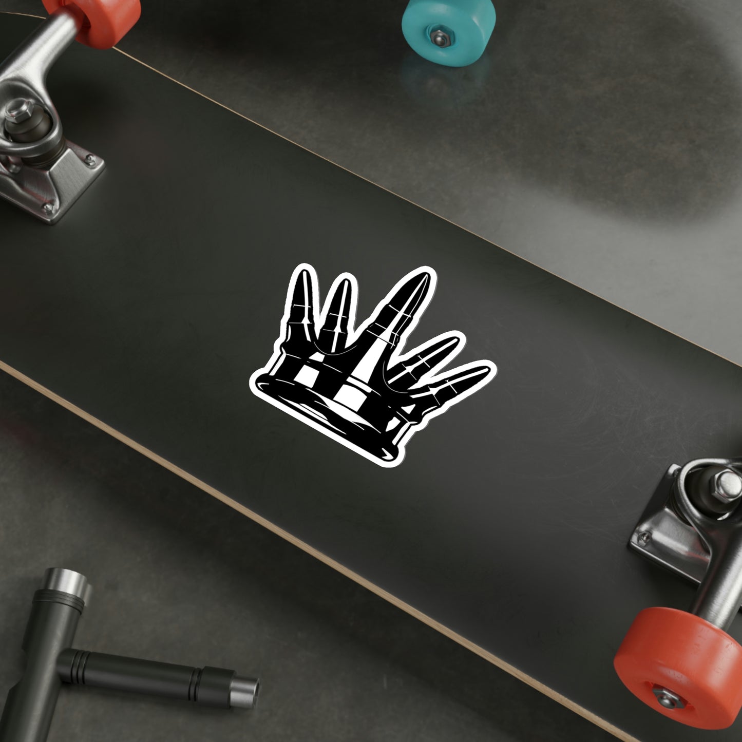 Die-Cut Crown Sticker - Black