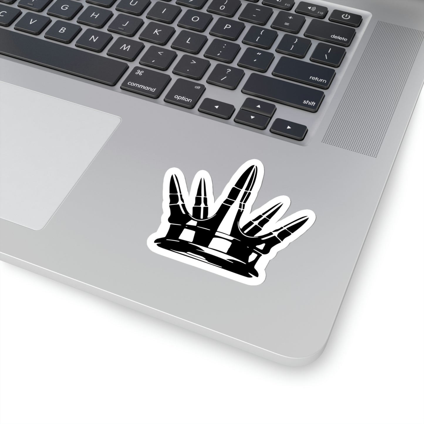 Kiss-Cut Crown Sticker - White