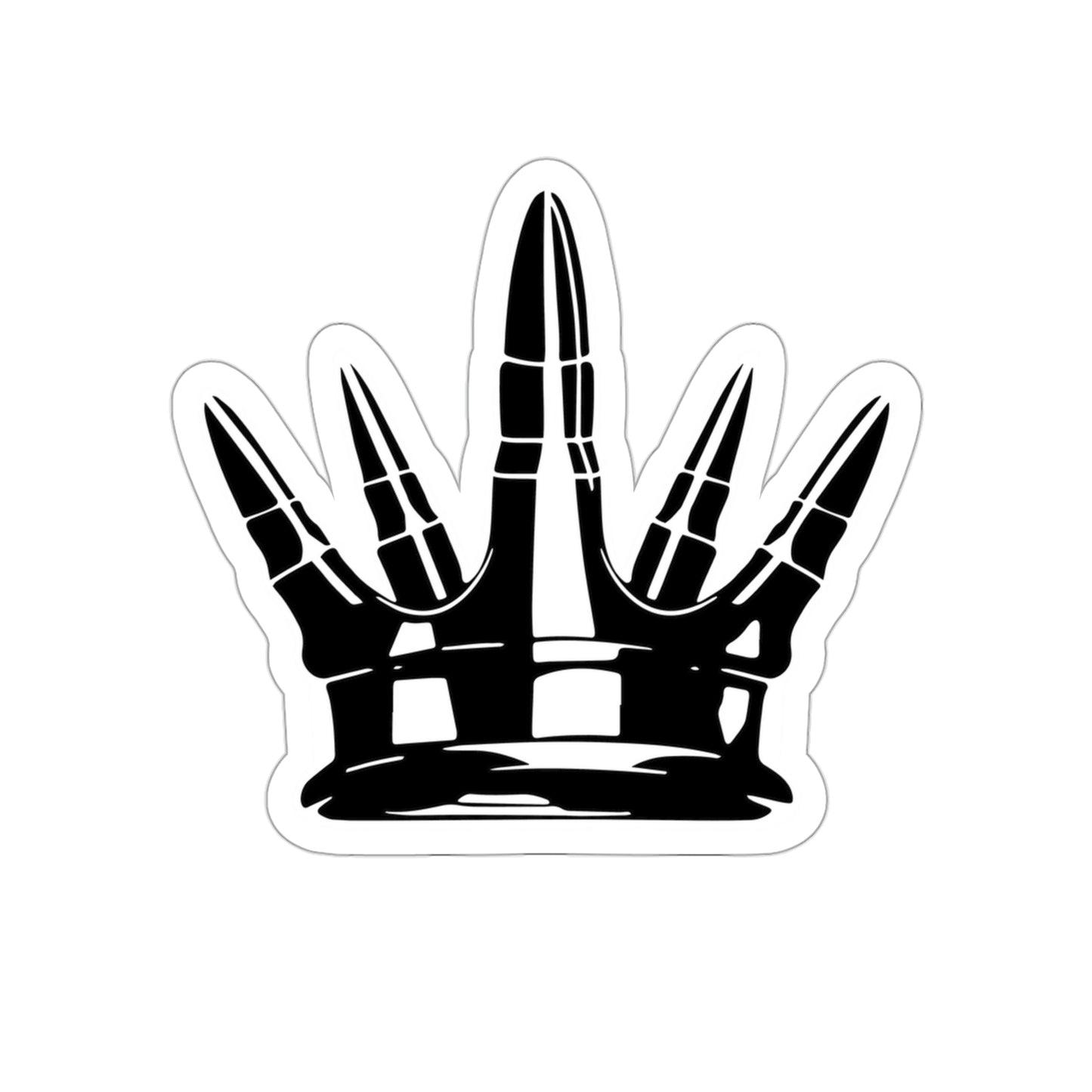 Kiss-Cut Crown Sticker - White