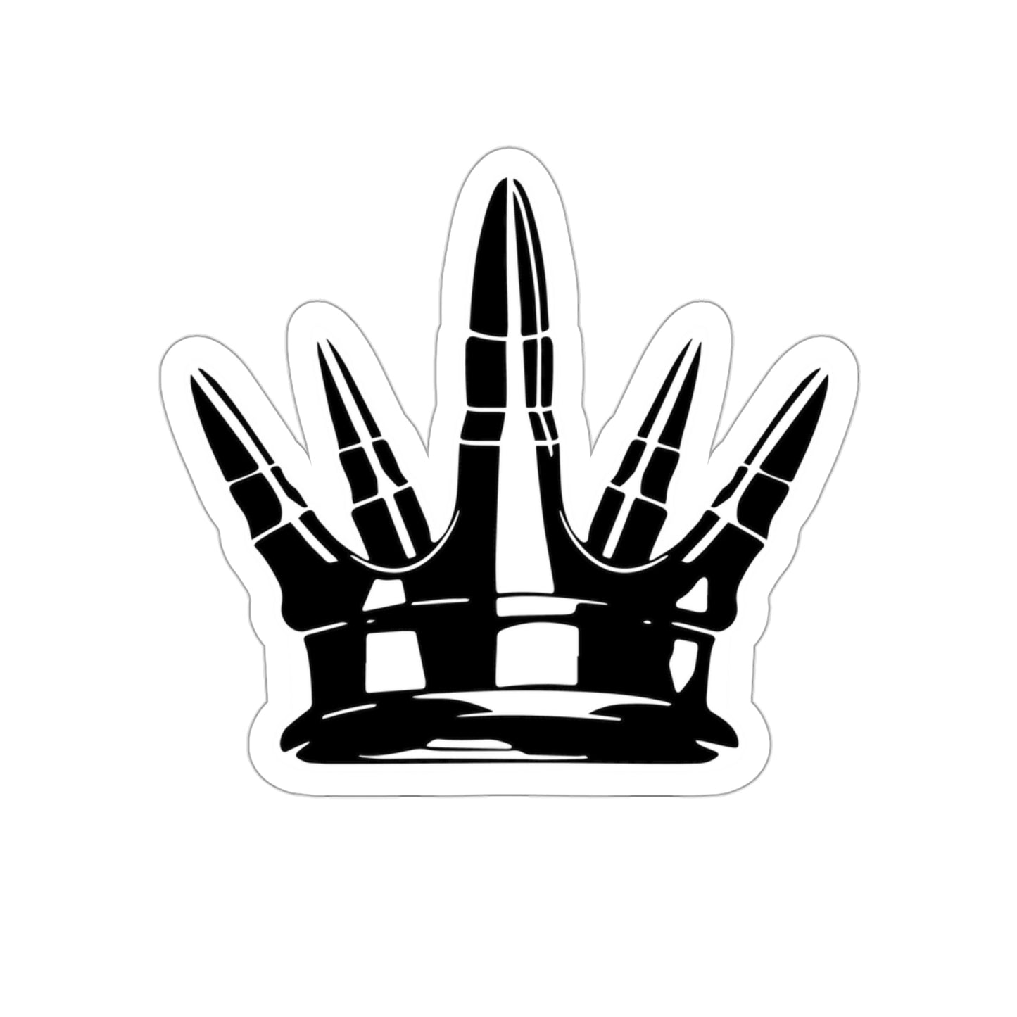 Kiss-Cut Crown Sticker - White
