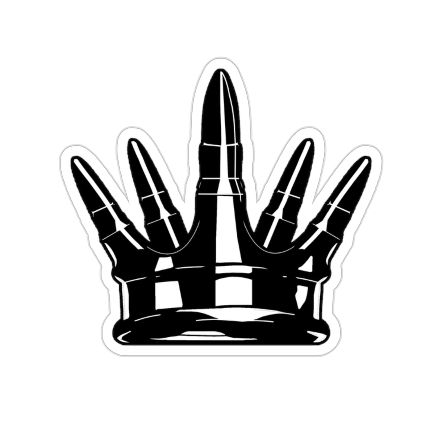 Kiss-Cut Crown Sticker - Black