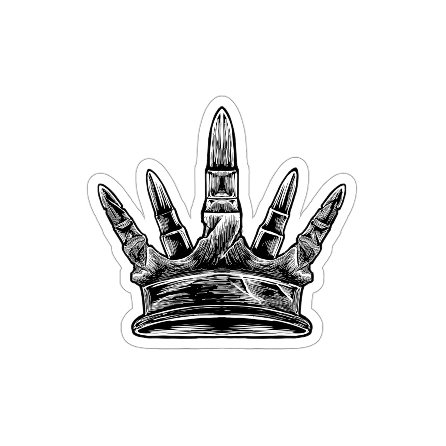 Die-Cut Metal GUNNY Crown Sticker