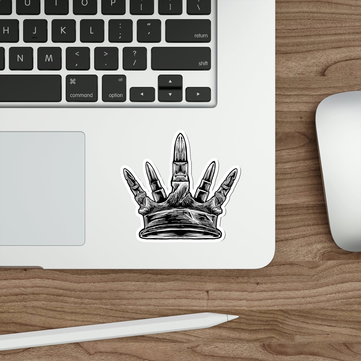 Die-Cut Metal GUNNY Crown Sticker