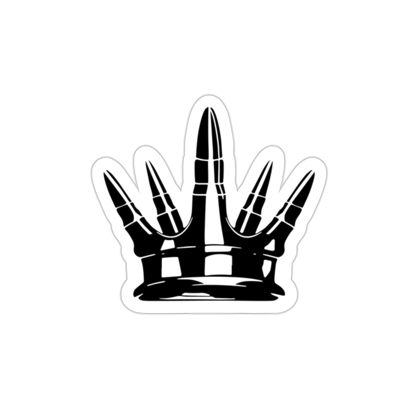 Die-Cut Crown Sticker - White