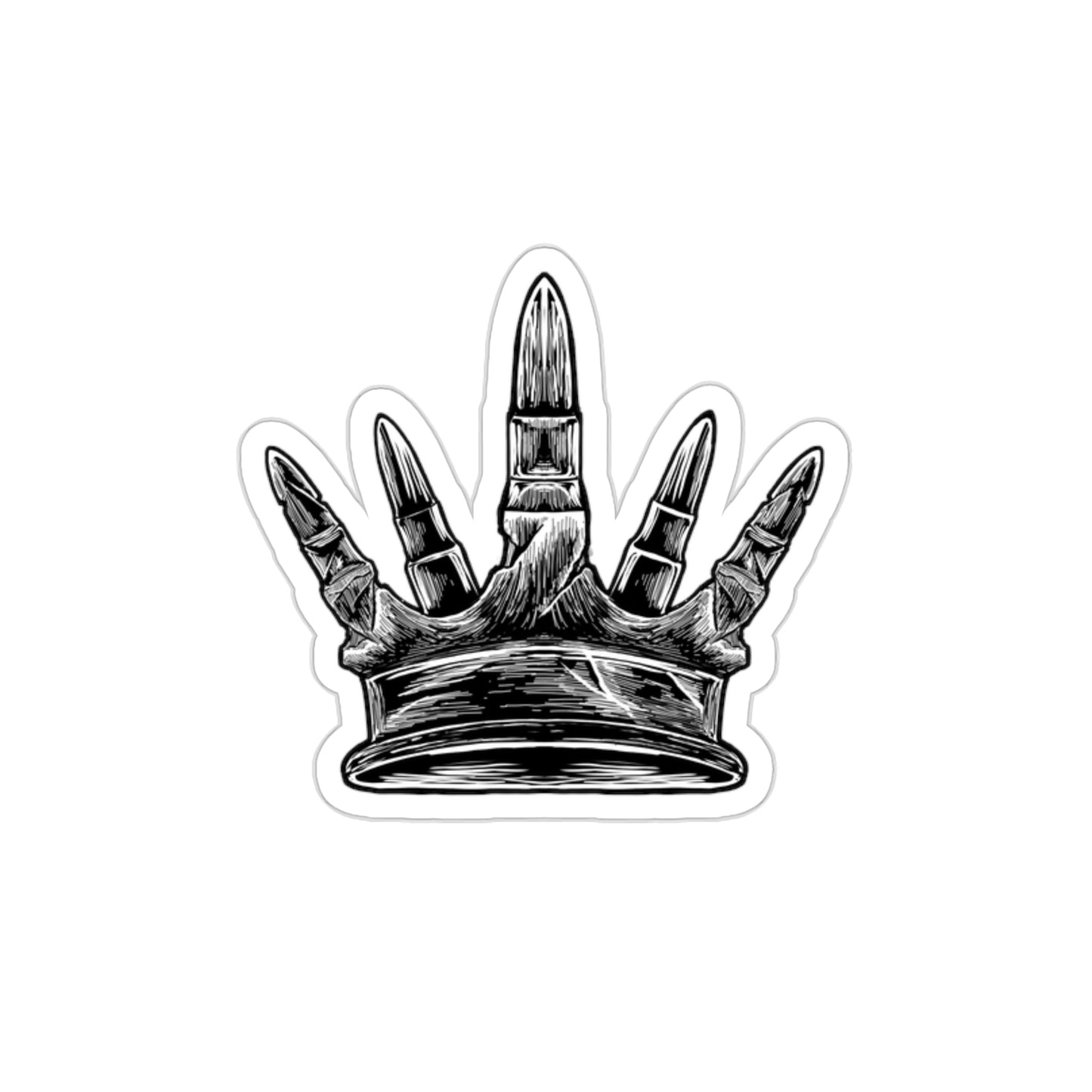 Die-Cut Metal GUNNY Crown Sticker