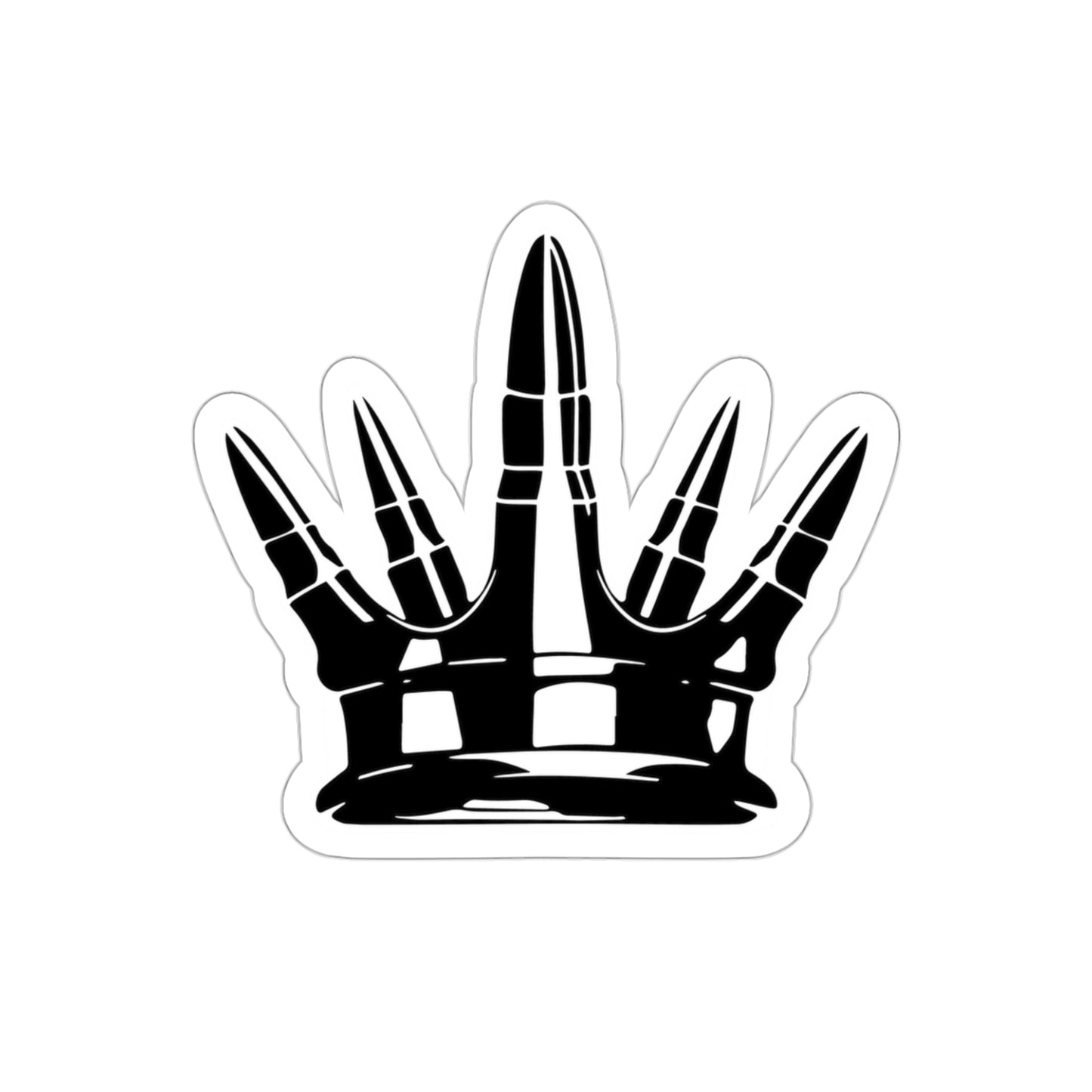 Die-Cut Crown Sticker - White