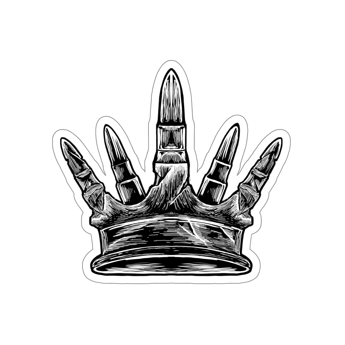 Die-Cut Metal GUNNY Crown Sticker