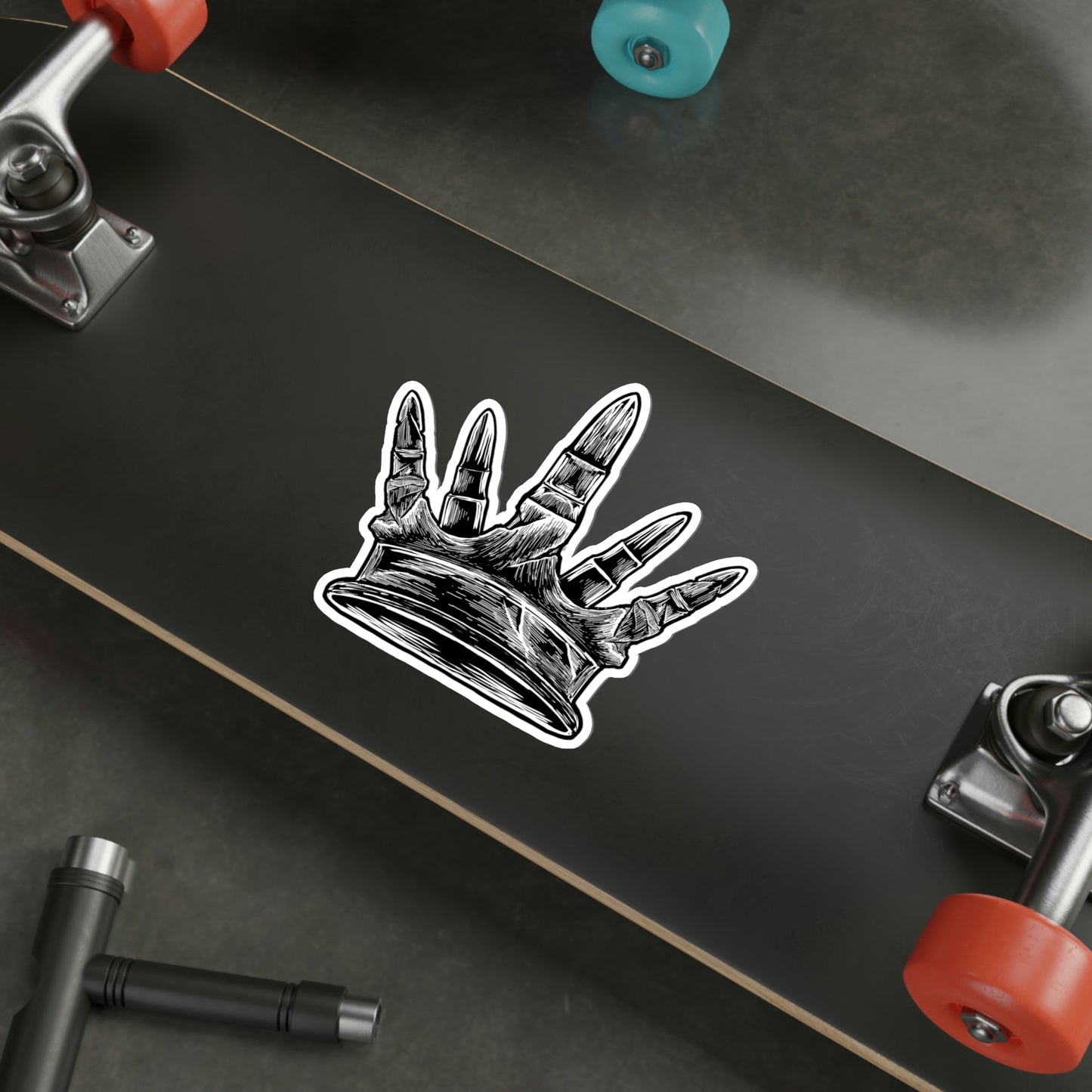 Die-Cut Metal GUNNY Crown Sticker