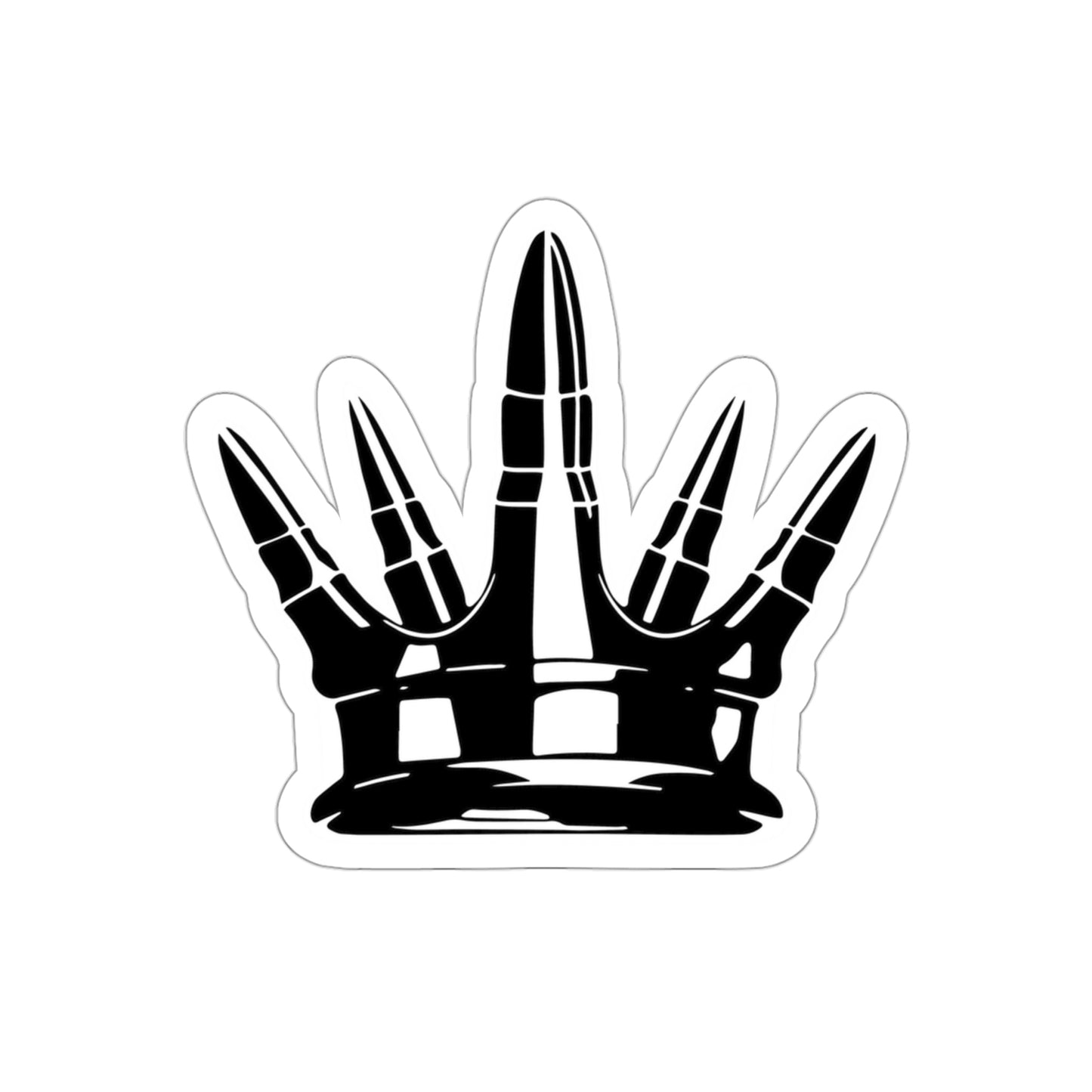 Die-Cut Crown Sticker - White