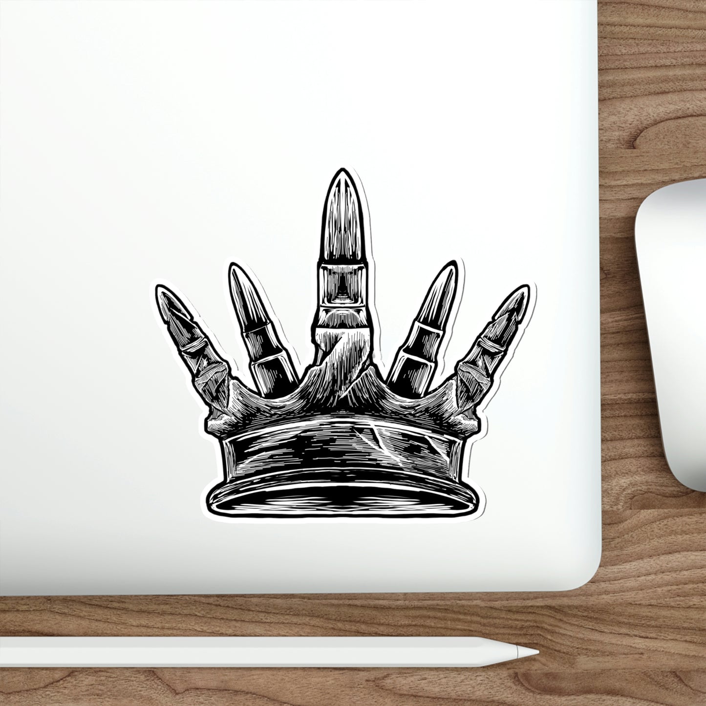 Die-Cut Metal GUNNY Crown Sticker