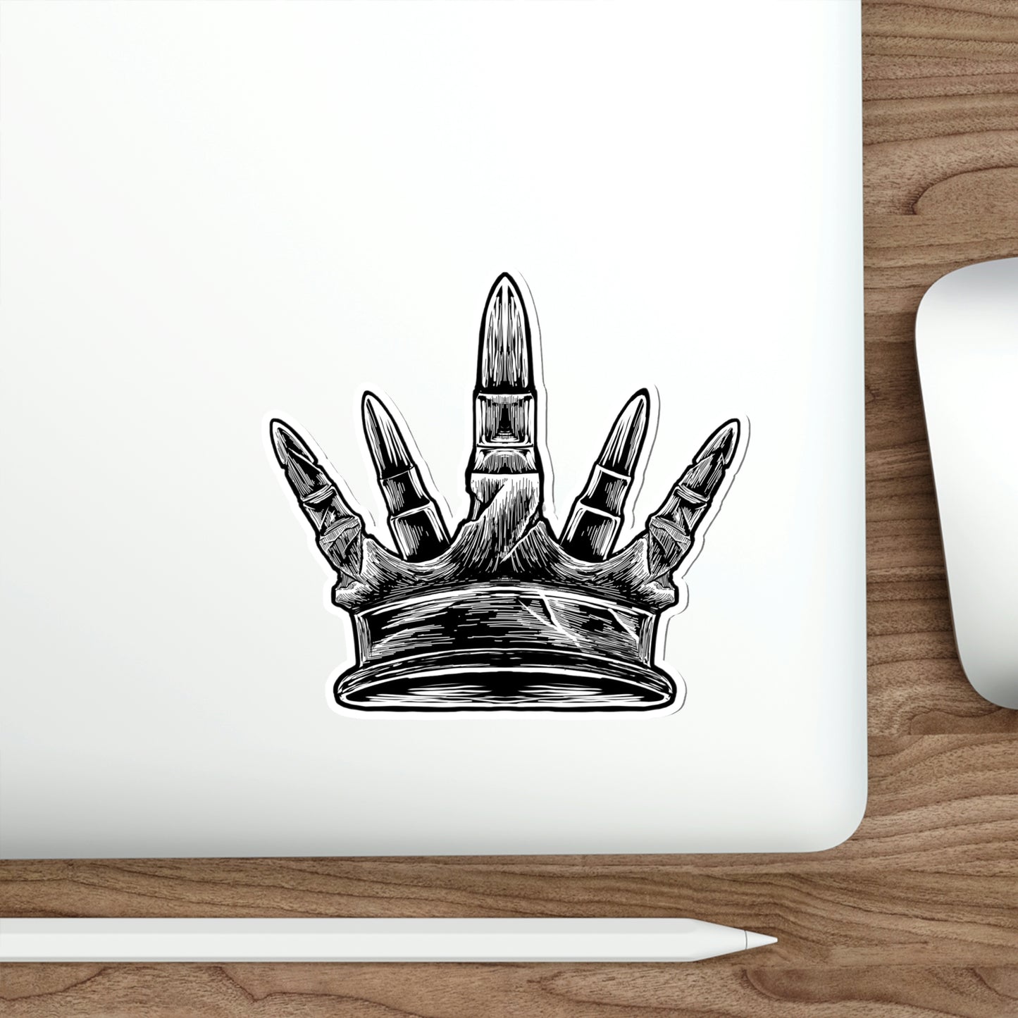 Die-Cut Metal GUNNY Crown Sticker