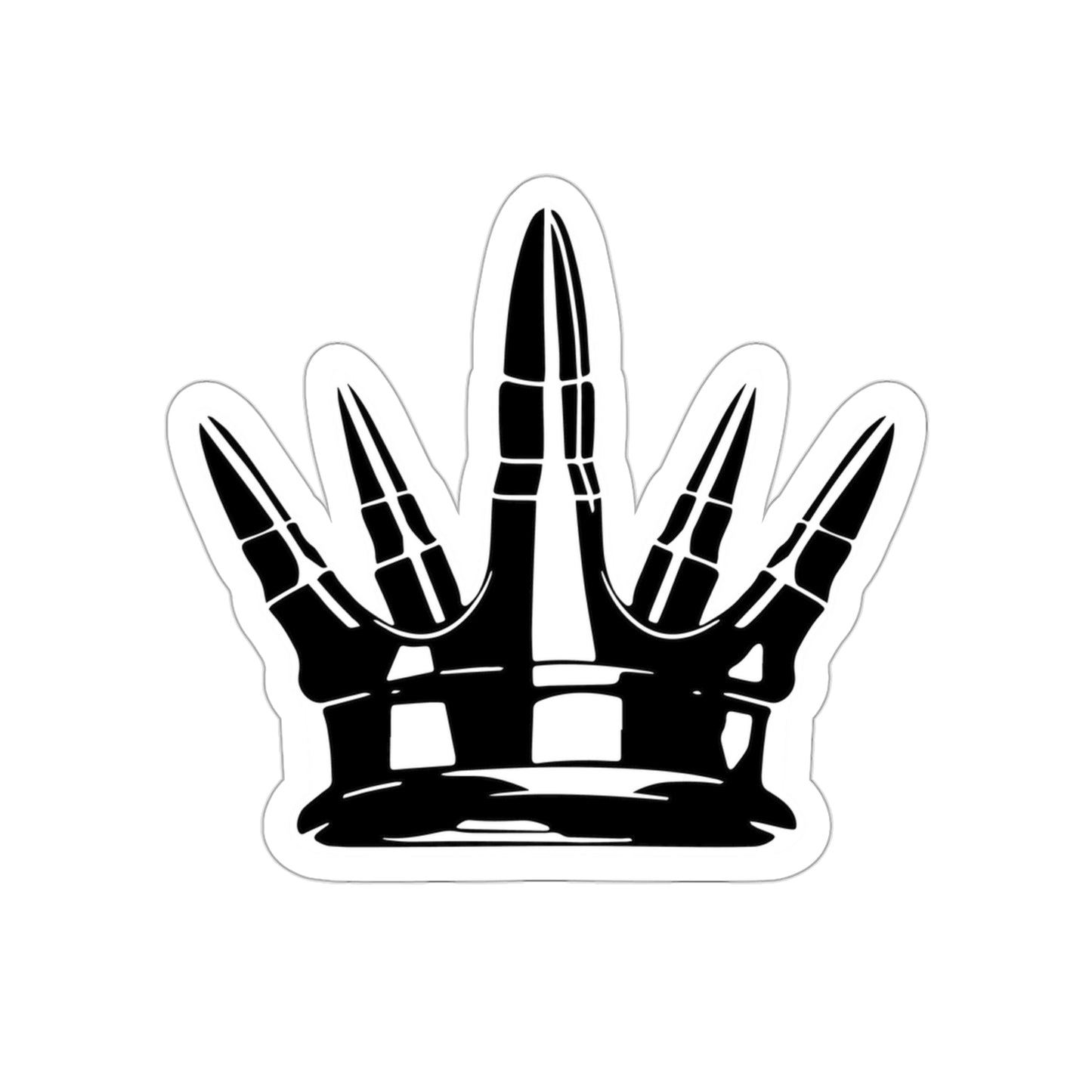 Die-Cut Crown Sticker - White